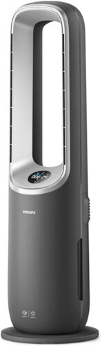 Philips Air Performer 3-in-1: Luftreiniger, Heiz- und Kühlgebläse - Reinigt 70 m², Entfernt 99,97% der Allergene und Schadstoffe. HEPA-Filter, Intelligente Sensoren, Alexa, App. (AMF870/15)