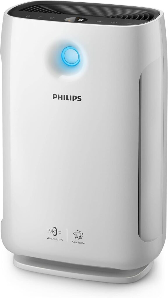 Philips Series 2000i Luftreiniger – App-Steuerung, entfernt Pollen, Staub, Viren und Aerosole** in Räumen mit bis zu 63 m², 5 Geschwindigkeitsstufen, Sleep-Modus (AC2889/10)