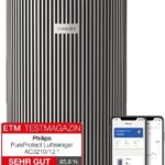 Philips PureProtect 3200 Serie: Intelligenter Luftreiniger, HEPA- und Aktivkohlefilter, CADR 500 m³/h für 130 m², besonders leise und energieeffizient, erfasst 99,97% Allergene (AC3210/12)