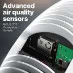 IQAir Luftreiniger für große Räume [Haus, Küche, Wohnzimmer, Schlafzimmer, Büro] Atem X HyperHEPA-Filter [Viren, Bakterien, Allergene, Asthmaauslöser, Rauch, Schimmel, Haustiere] Made in Germany