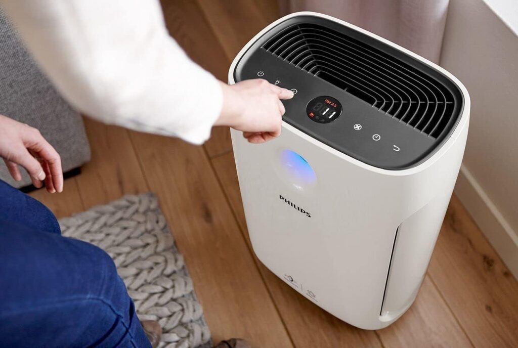Philips Series 2000i Luftreiniger – App-Steuerung, entfernt Pollen, Staub, Viren und Aerosole** in Räumen mit bis zu 63 m², 5 Geschwindigkeitsstufen, Sleep-Modus (AC2889/10)