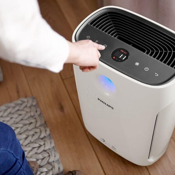Philips Series 2000i Luftreiniger – App-Steuerung, entfernt Pollen, Staub, Viren und Aerosole** in Räumen mit bis zu 63 m², 5 Geschwindigkeitsstufen, Sleep-Modus (AC2889/10)