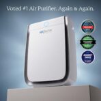 AIRDOCTOR 3500i Intelligenter Luftreiniger für Wohn- und Schlafzimmer, 3-stufige Filterung mit Vorfilter, UltraHEPA, Kohlenstoff/VOC, fängt Partikel ein, die 100 mal kleiner sind als der
