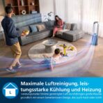 Philips Air Performer 3-in-1: Luftreiniger, Heiz- und Kühlgebläse - Reinigt 70 m², Entfernt 99,97% der Allergene und Schadstoffe. HEPA-Filter, Intelligente Sensoren, Alexa, App. (AMF870/15)