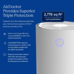 AIRDOCTOR AD4000 Luftreiniger, perfekt für große Räume, Keller bis zu 2,776 ft2, entfernt Allergene, Rauch, Staub, Schimmel, Tierhaare, Gerüche, Pollen, Krankenhausqualität UltraHEPA