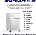 Austin Air HealthMate Plus Luftreiniger – Fortschrittlicher 4-stufiger Filtrations-Luftreiniger für Zuhause mit Aktivkohle & Zeolith – Ideal als Luftreiniger für Schlafzimmer oder jeden großen Raum