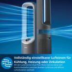 Philips Air Performer 3-in-1: Luftreiniger, Heiz- und Kühlgebläse - Reinigt 70 m², Entfernt 99,97% der Allergene und Schadstoffe. HEPA-Filter, Intelligente Sensoren, Alexa, App. (AMF870/15)