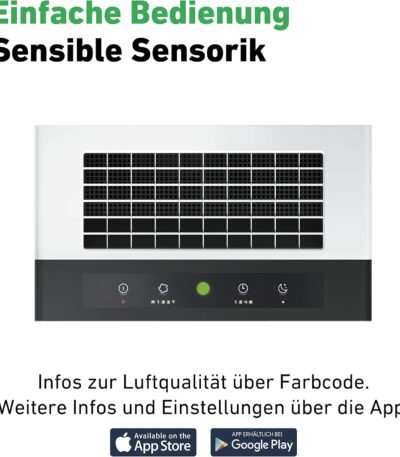 IDEAL - Luftreiniger AP80 PRO bis 100m² | Made in Germany | HEPA Filter & Aktivkohlefilter, CADR 676m³/h, 99,99% Filterleistung (Feinstaub, Gerüche, Schimmelsporen, Zigarettenrauch) | f. Büro, Wohnung