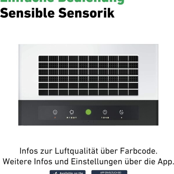 IDEAL - Luftreiniger AP80 PRO bis 100m² | Made in Germany | HEPA Filter & Aktivkohlefilter, CADR 676m³/h, 99,99% Filterleistung (Feinstaub, Gerüche, Schimmelsporen, Zigarettenrauch) | f. Büro, Wohnung