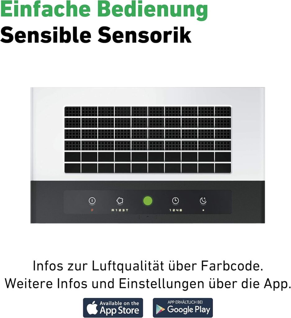 IDEAL - Luftreiniger AP80 PRO bis 100m² | Made in Germany | HEPA Filter & Aktivkohlefilter, CADR 676m³/h, 99,99% Filterleistung (Feinstaub, Gerüche, Schimmelsporen, Zigarettenrauch) | f. Büro, Wohnung