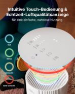 COWAY Luftreiniger für große Räume, CADR 713 m³/h, reinigt 148 m² in 30 Min., HEPA Filter gegen Rauch, Allergien, Tierhaare, Gerüche, PM10-Sensor, Energiesparmodus, AIRMEGA 350 Weiß