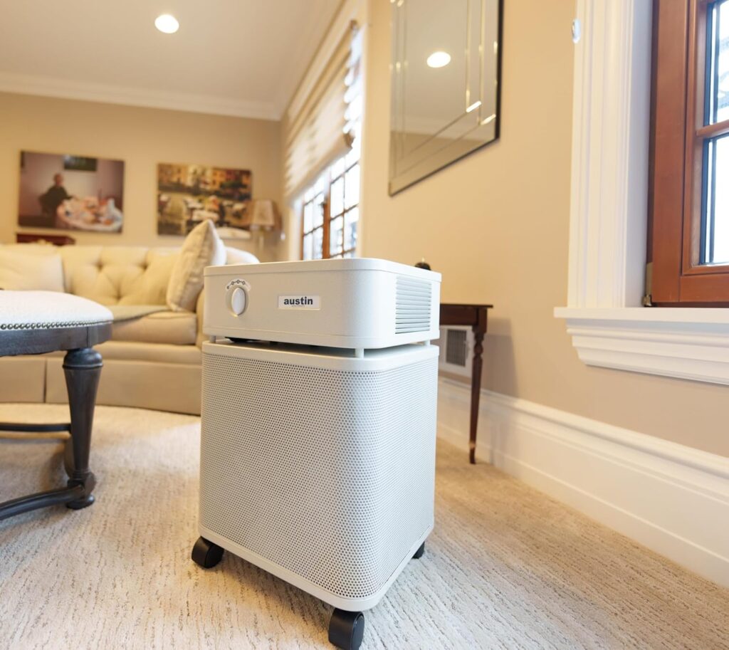 Austin Air HealthMate Plus Luftreiniger – Fortschrittlicher 4-stufiger Filtrations-Luftreiniger für Zuhause mit Aktivkohle & Zeolith – Ideal als Luftreiniger für Schlafzimmer oder jeden großen Raum