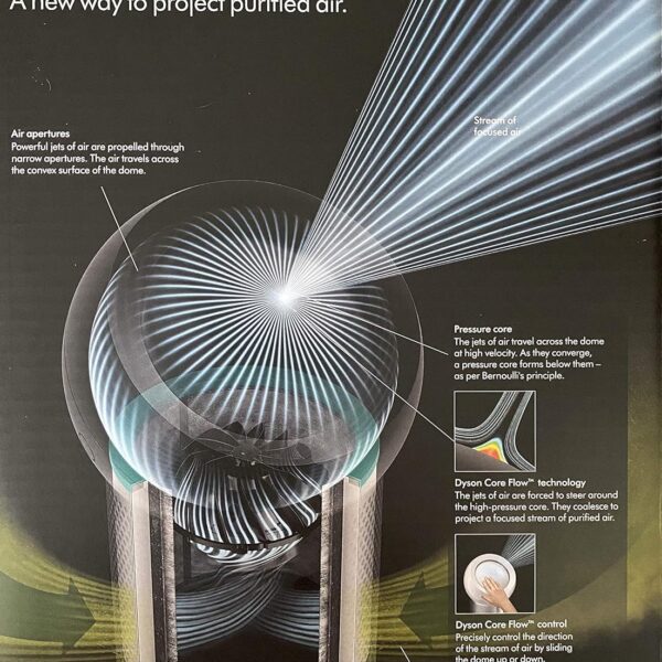 Dyson Luftreiniger 925,2 m³/h, 59 dB, 8 h, Kühlung, Ventilator, 70°, 1,856 m, 275917-01