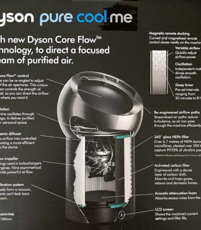 Dyson Luftreiniger 925,2 m³/h, 59 dB, 8 h, Kühlung, Ventilator, 70°, 1,856 m, 275917-01