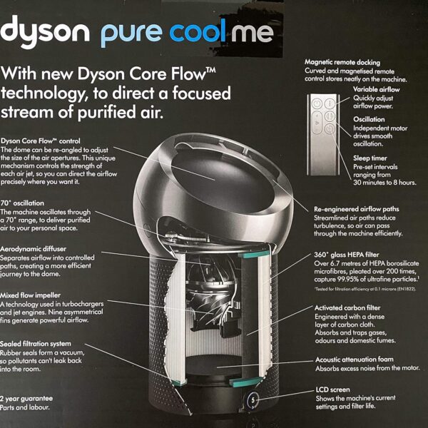 Dyson Luftreiniger 925,2 m³/h, 59 dB, 8 h, Kühlung, Ventilator, 70°, 1,856 m, 275917-01